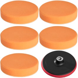 5 esponjas de suavidade média para polimento + prato rotativo 150 mm