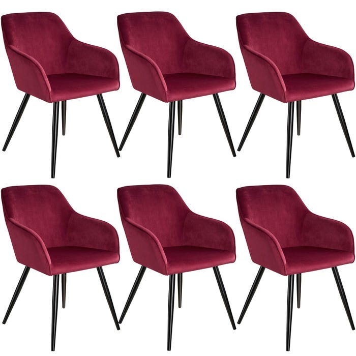 6 cadeiras de veludo Marilyn